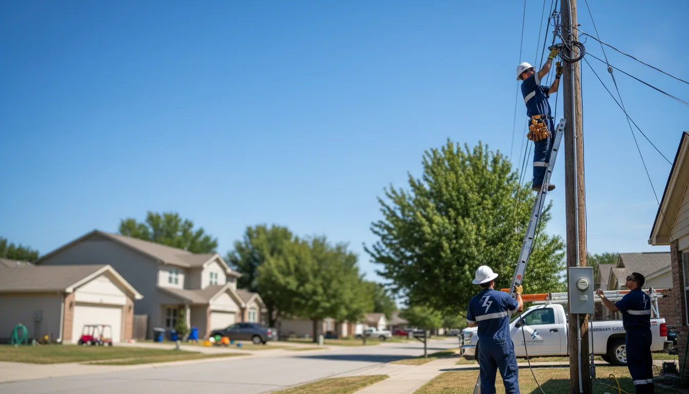 Residential electrician providing installation services in Hampton, GA